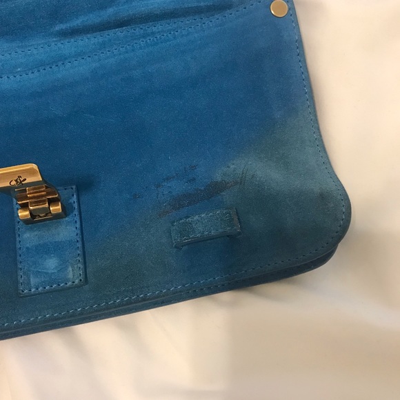 Proenza schouler PS1 Pochette Clutch blue suede - Picture 8 of 8